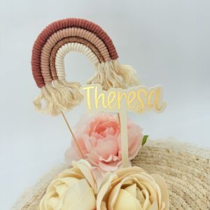 Cake-Topper "Regenbogen" rosa – Bild 2