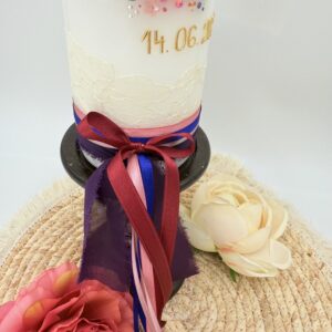 Hochzeitskerze "Flowerloop" Berrylove – Bild 5