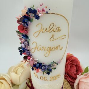 Hochzeitskerze "Flowerloop" Berrylove – Bild 4