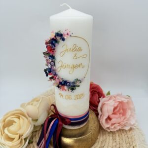 Hochzeitskerze "Flowerloop" Berrylove – Bild 2