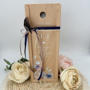 Kerzenverpackung "Holzbox Flowers"
