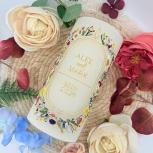Hochzeitskerze "Wildflower Chic" wiesenbunt – Bild 5