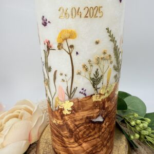 Hochzeitskerze "Wiesenblumen" buntverliebt – Bild 2