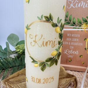 Taufkerze "Happy Lemon" – Bild 7
