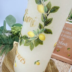 Taufkerze "Happy Lemon" – Bild 6