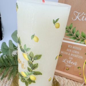 Taufkerze "Happy Lemon" – Bild 5