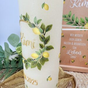 Taufkerze "Happy Lemon" – Bild 3