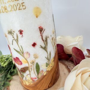 Hochzeitskerze "Wiesenblumen" purple nature – Bild 7