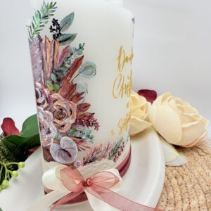 Hochzeitskerze "Bohemian" Fieldflowers – Bild 3