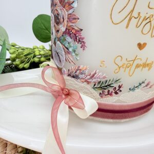 Hochzeitskerze "Bohemian" Fieldflowers – Bild 2