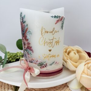 Hochzeitskerze "Bohemian" Fieldflowers