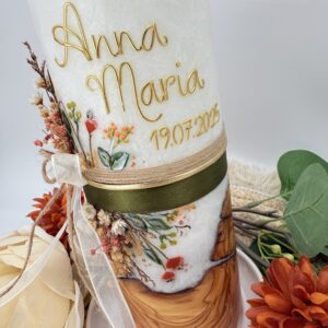 Taufkerze "Timeless Amber Bloom" – Bild 10