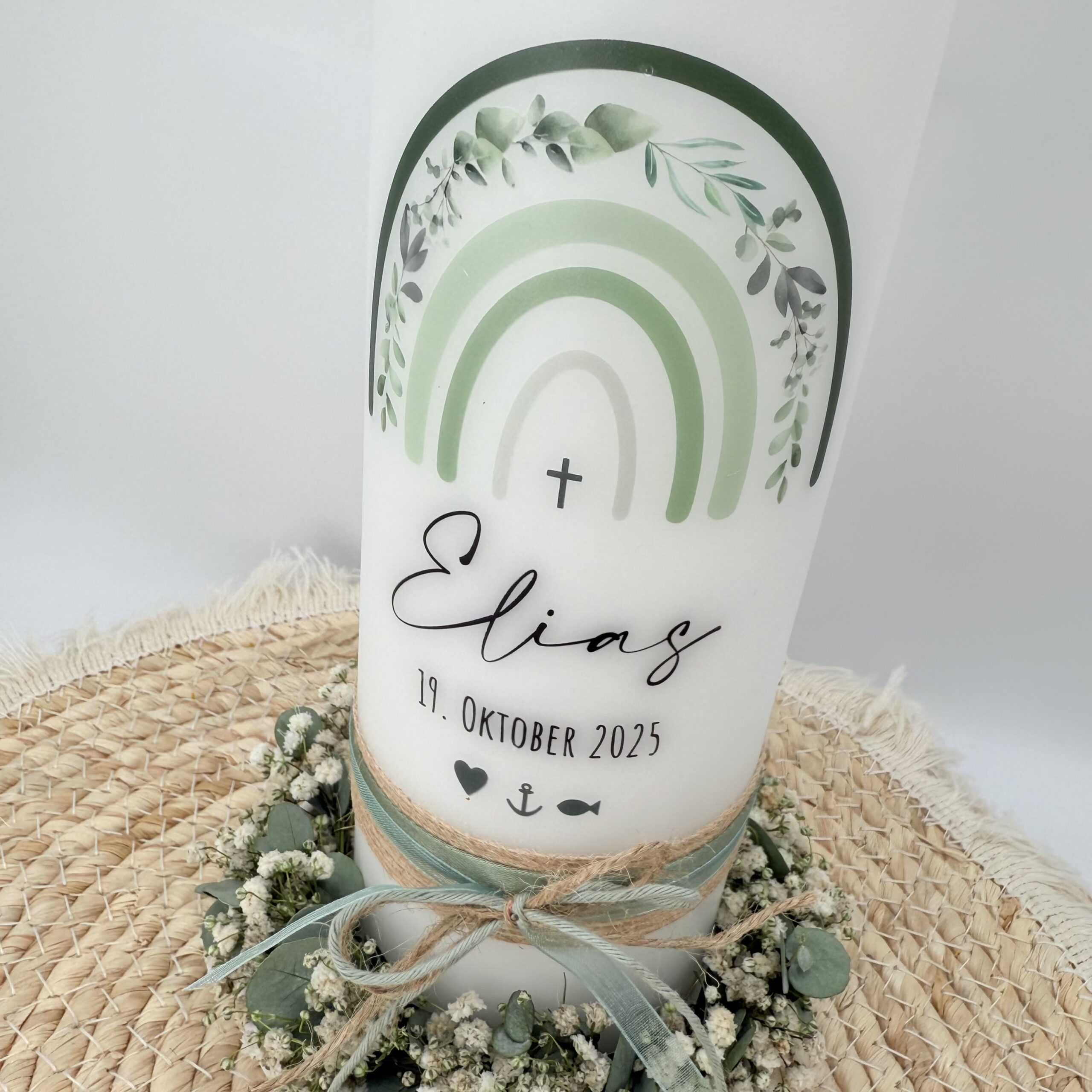 Trockenblumenkränzchen Eukalyptus und Schleierkraut – Bild 6