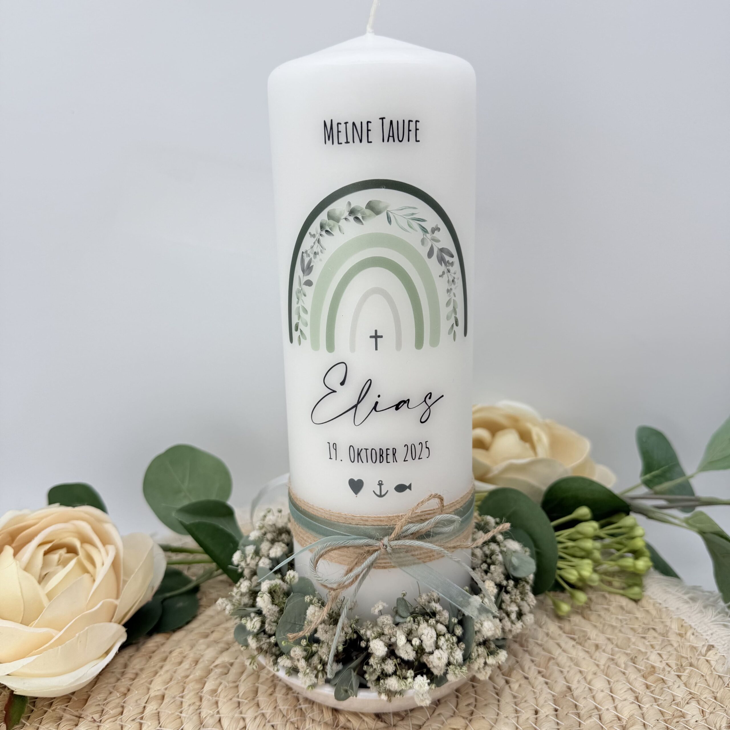 Trockenblumenkränzchen Eukalyptus und Schleierkraut – Bild 4