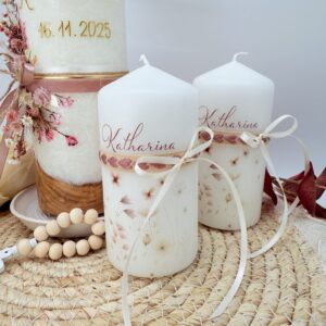 Gastgeschenke "Blumenwiese" altrosa & creme mit Bändern