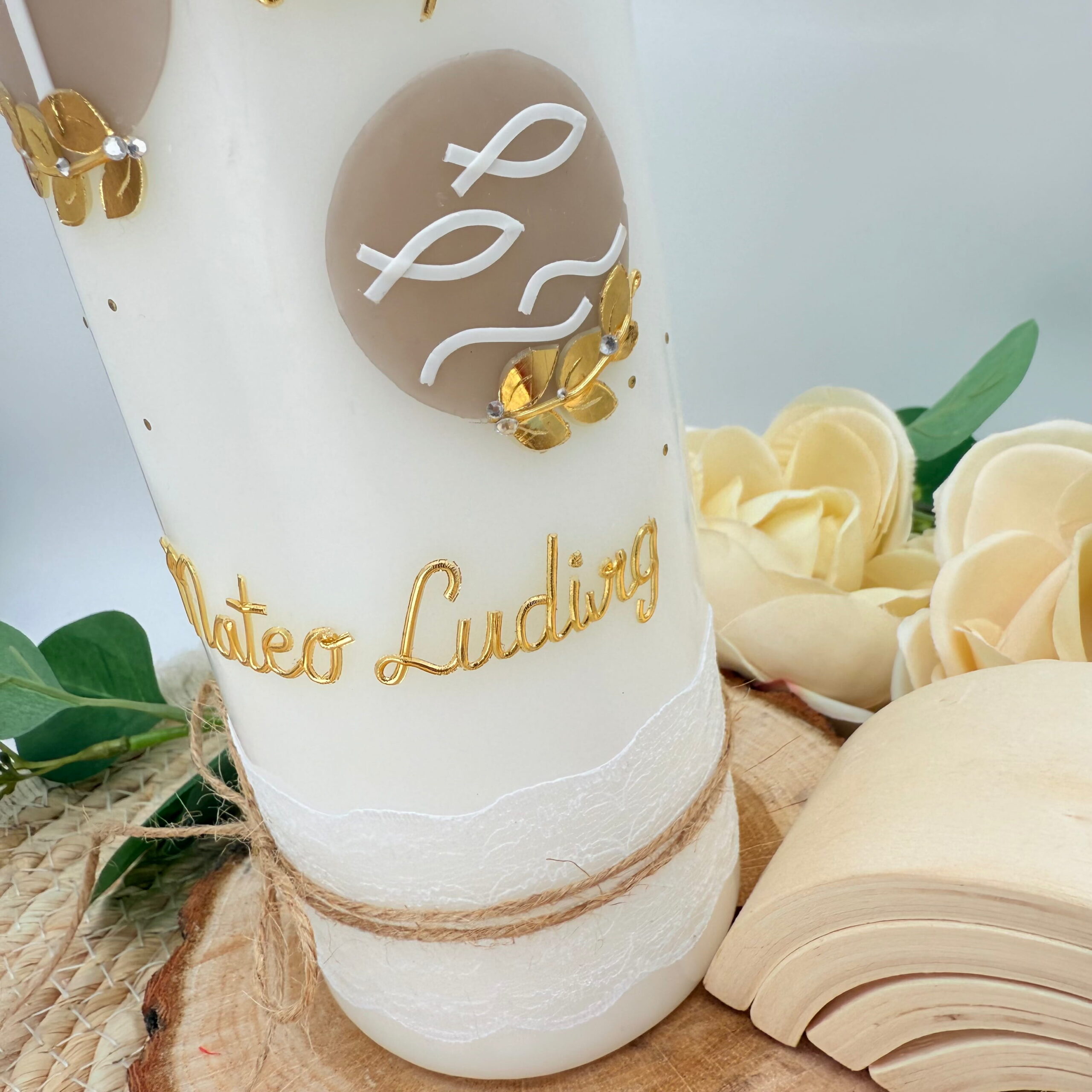 Taufkerze "Symbole" taufe – Bild 7