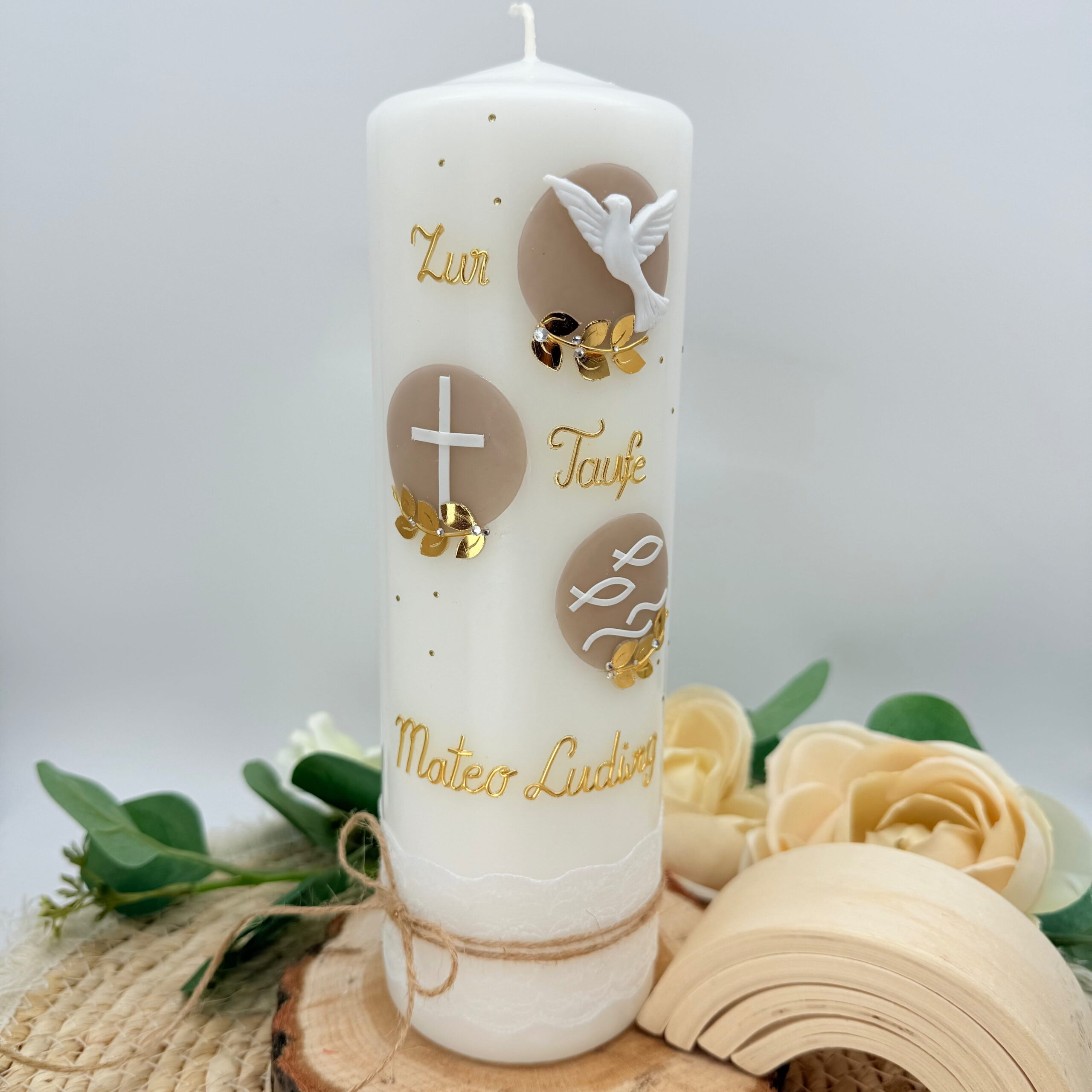 Taufkerze "Symbole" taufe – Bild 5