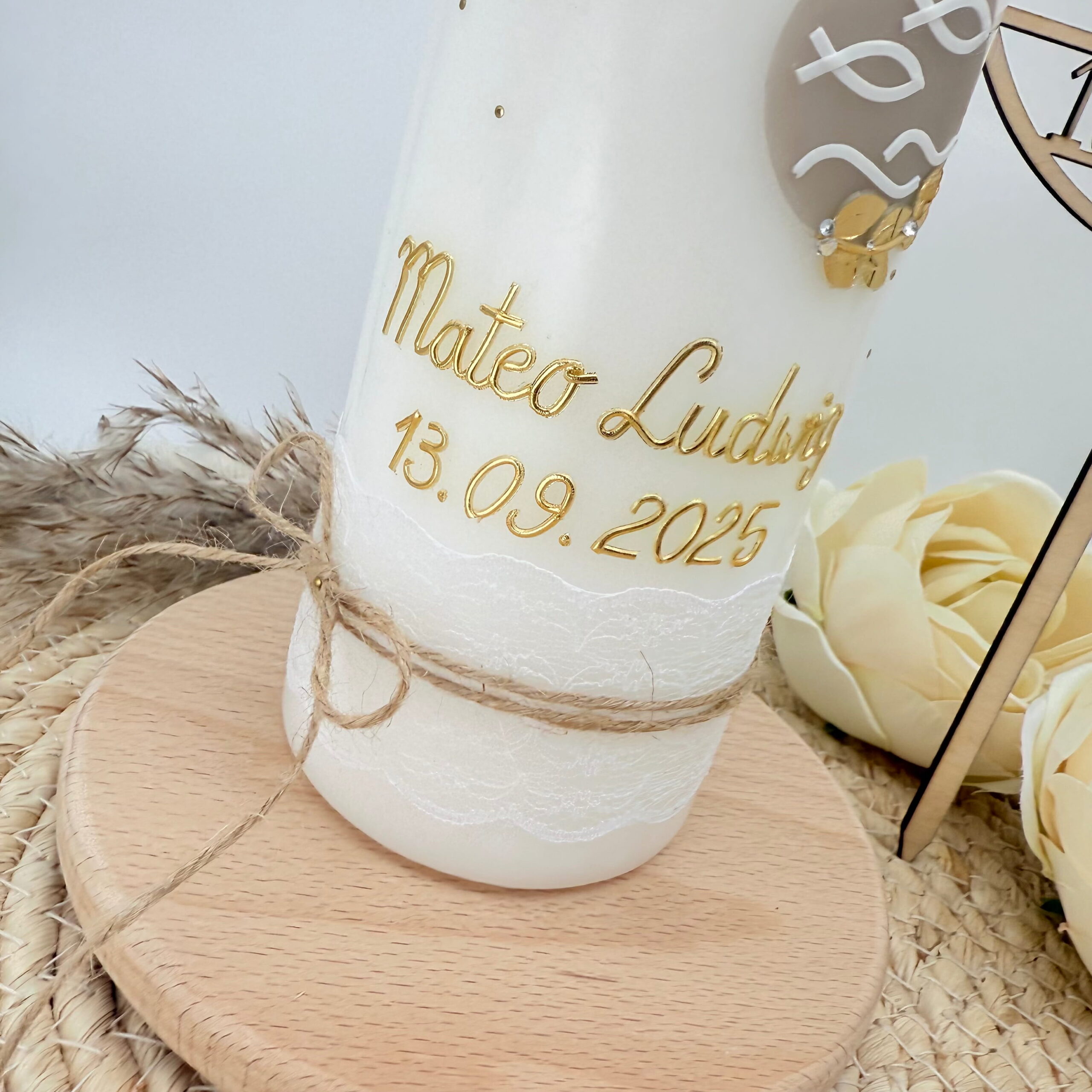 Taufkerze "Symbole" taufe – Bild 4