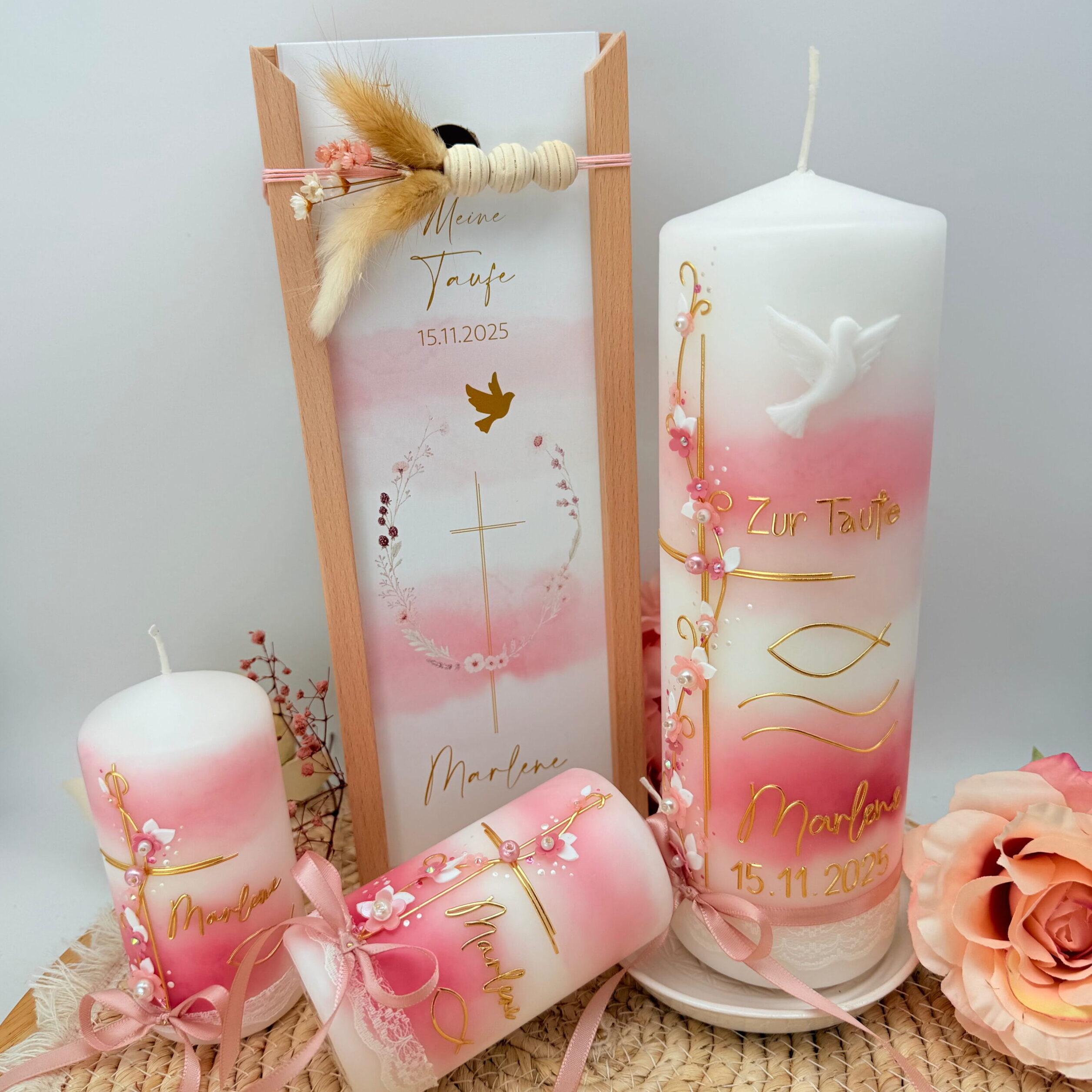 Gastgeschenke "Blumenranke" Himbeerschimmer – Bild 3