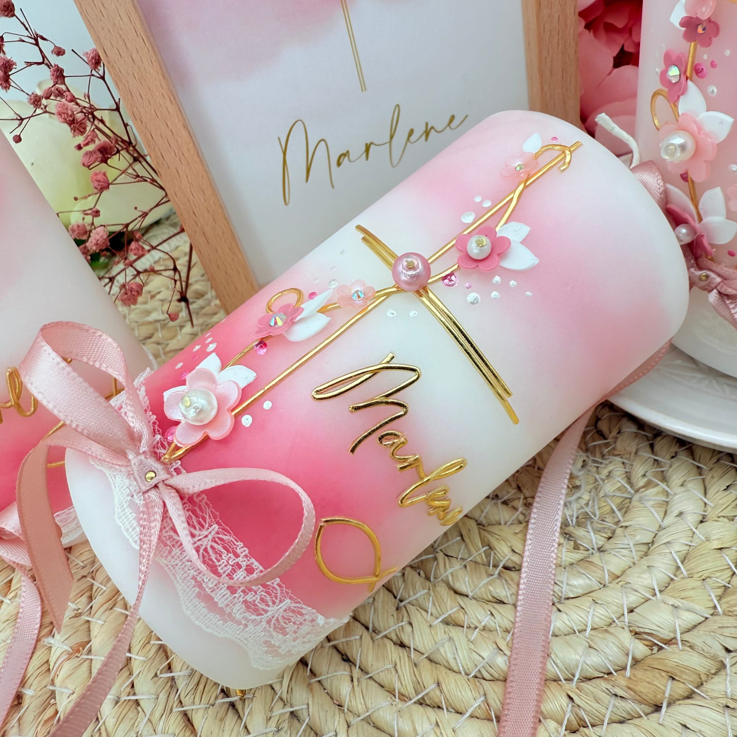 Gastgeschenke "Blumenranke" Himbeerschimmer