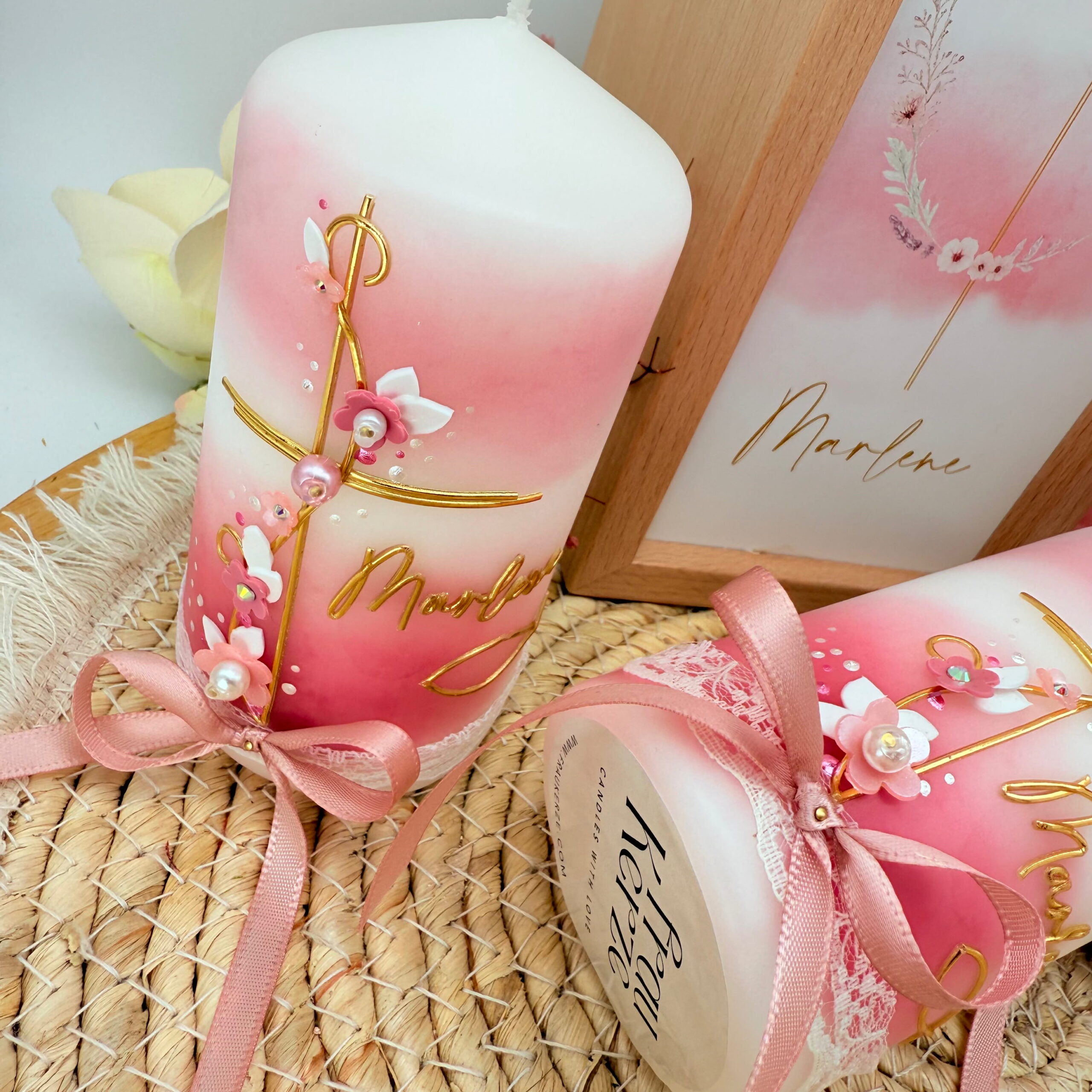 Gastgeschenke "Blumenranke" Himbeerschimmer – Bild 2