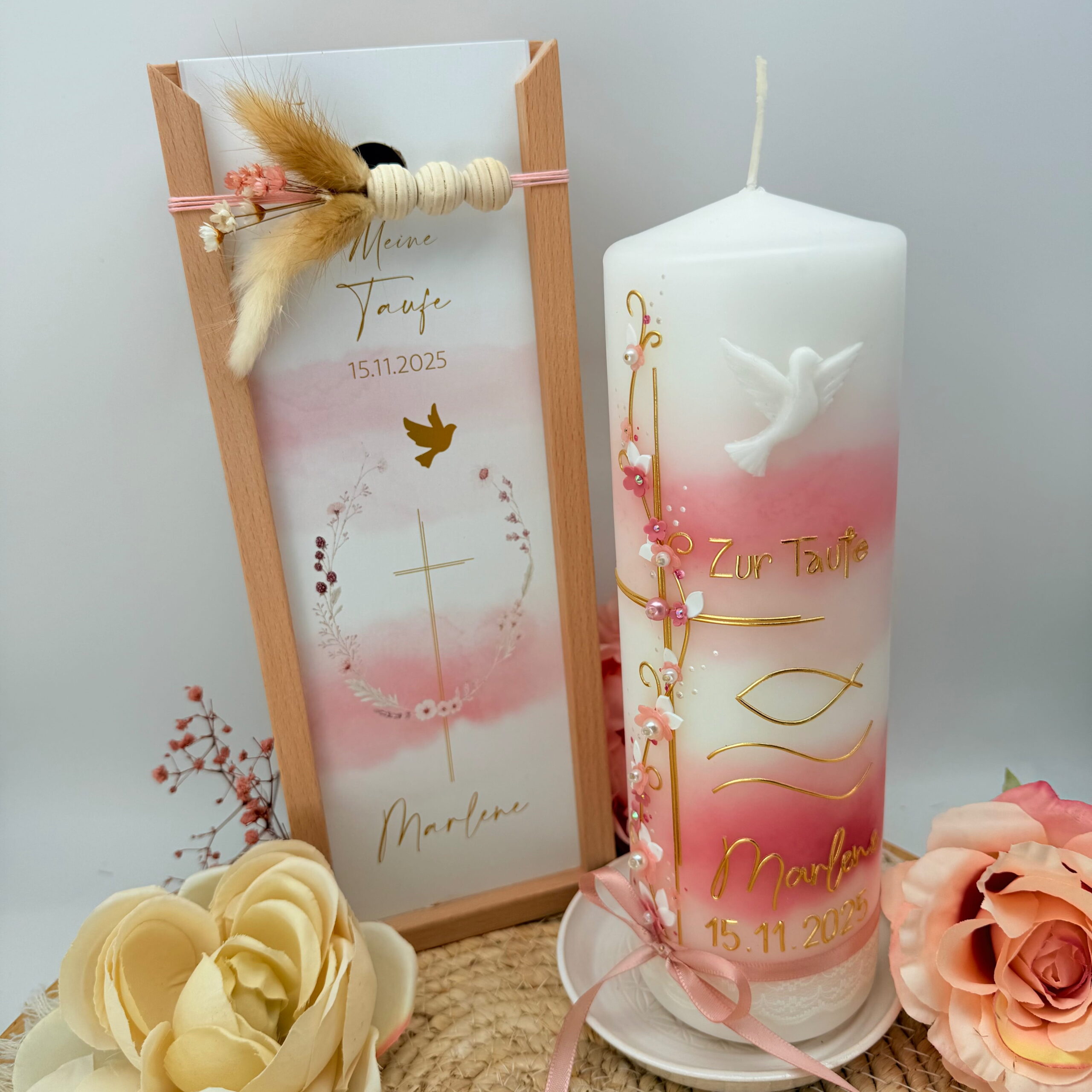 Gastgeschenke "Blumenranke" Himbeerschimmer – Bild 4