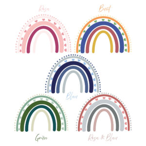 Taufkerze "Regenbogen" verschiedene Farbvarianten