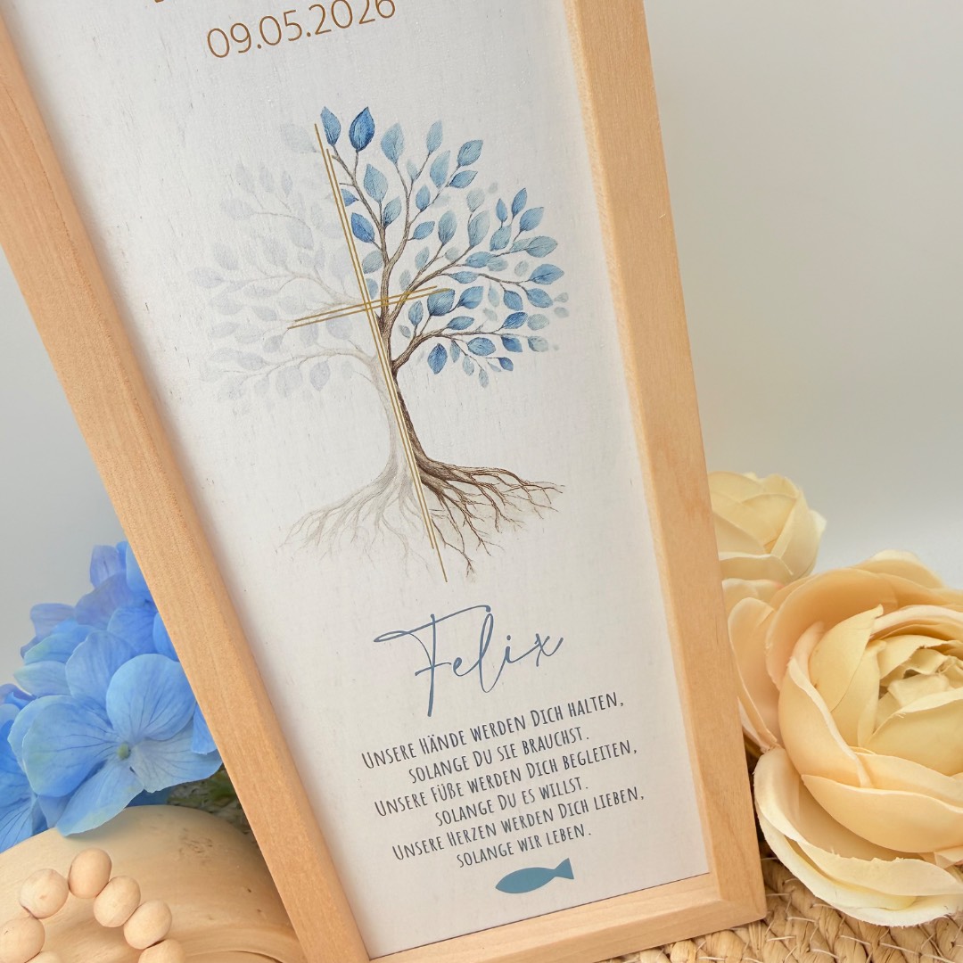 Kerzenverpackung "Holzbox Lebensbaum" verschiedene Farben – Bild 2